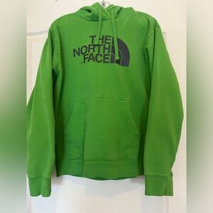 The North Face green men’s logo hoodie logo pullover street wear gorpcore EUC M